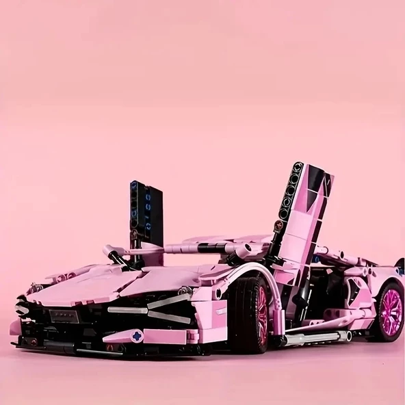 Lamborghini Sian 1:14 BUILDING BLOKS 1280 Parça Spor Araba Yapı Blokları 6+ Yaş Gençler & Yetişkinler İçin Mükemmel Hedi - 2