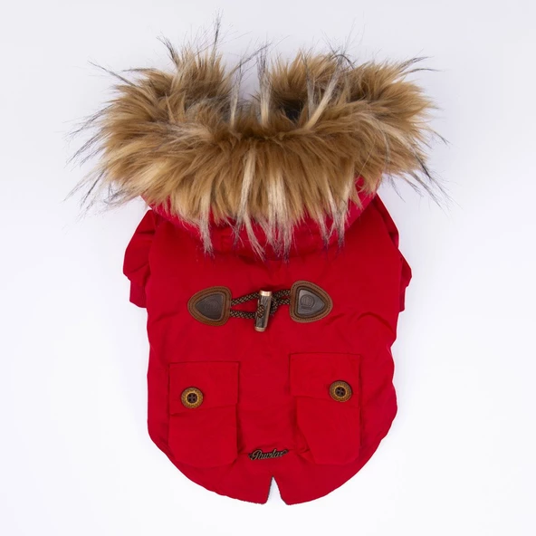 PawStar Kırmızı Charles Büyük Irk Yağmurluk Mont - 5