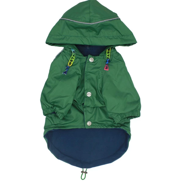 PawStar Yeşil Pluvia Küçük ve Orta Irk Yağmurluk - Resim 3