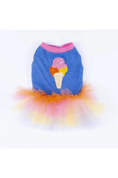 Ice Cream Kedi Köpek Elbisesi - Kedi Köpek Kıyafeti - Resim 4