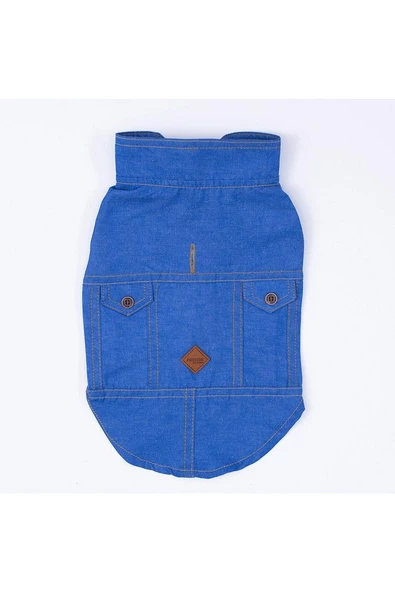 Denim Look Kedi Köpek Gömleği - Kedi Köpek Kıyafeti - 4