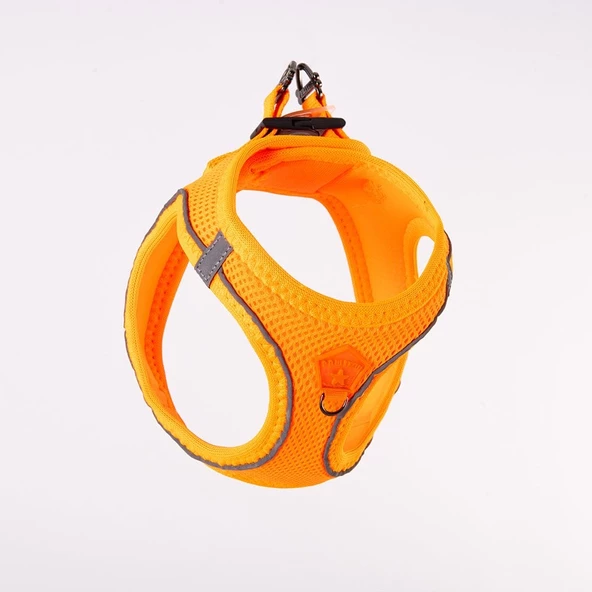 PawStar  Neon Orange - Neon Turuncu Airmesh Köpek Göğüs Tasması - 3