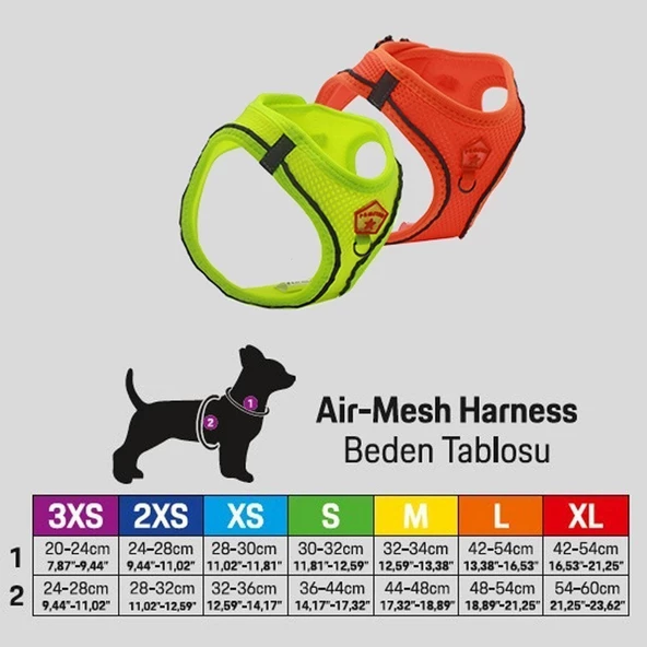 PawStar  Pine Green - Çam Yeşili Airmesh Köpek Göğüs Tasması - 4