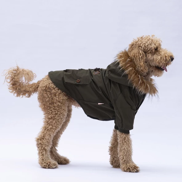 PawStar Haki Charles Büyük Irk Yağmurluk Mont - 4