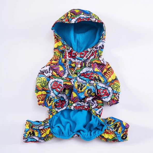 PawStar PopArt Büyük Irk Tulum Yağmurluk - Resim 5