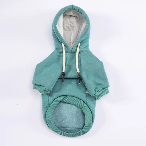PawStar Yeşil Cute Hoodie Küçük ve Orta Irk - Resim 5