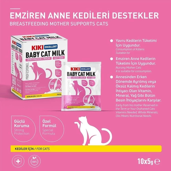 Kiki Excellent Yavru Kediler için Süt Tozu 5 Gr 1 Adet - 2
