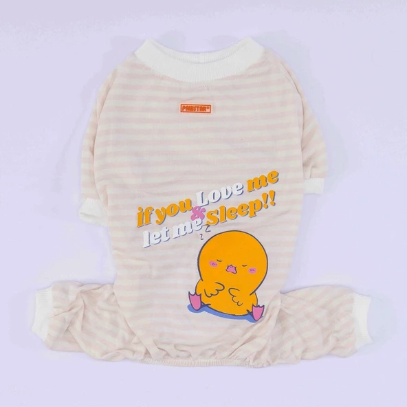 PawStar Ekru Let Me Sleep Pijama Tulum - 4