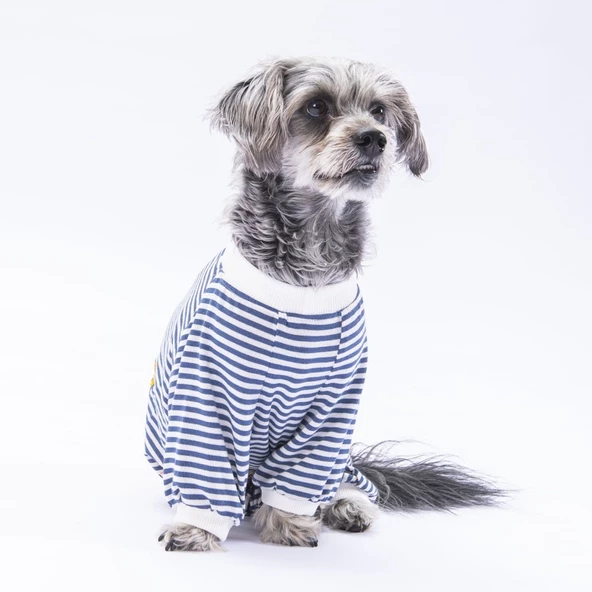 PawStar Lacivert Let Me Sleep Pijama Tulum - Resim 3