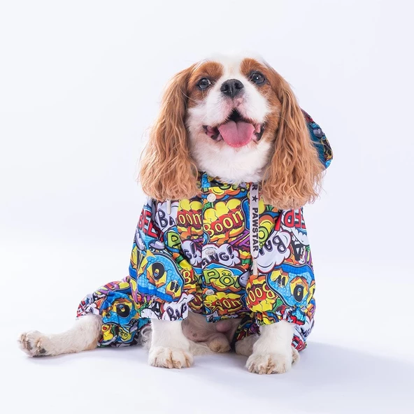 PawStar PopArt Tulum Yağmurluk Küçük ve Orta Irk - 3
