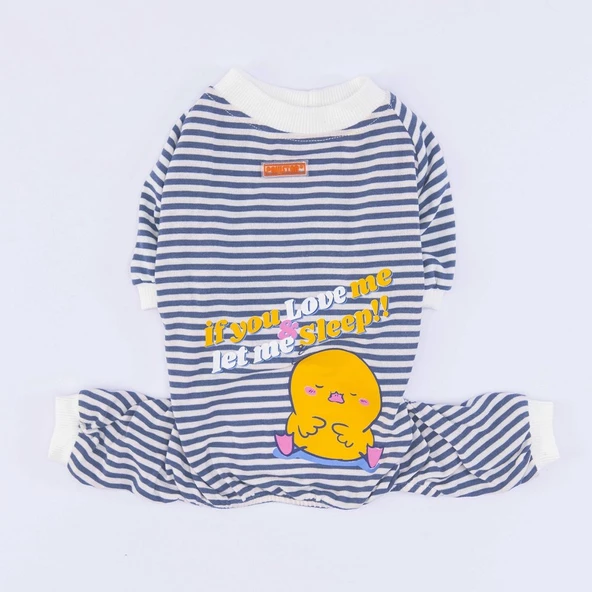 PawStar Lacivert Let Me Sleep Pijama Tulum - Resim 4