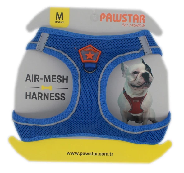 PawStar Royal Blue Airmesh Köpek Göğüs Tasması - 4