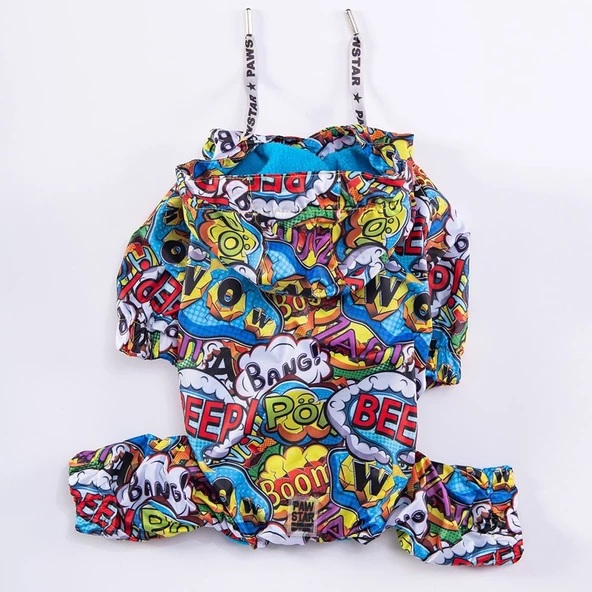 PawStar PopArt Büyük Irk Tulum Yağmurluk - Resim 4