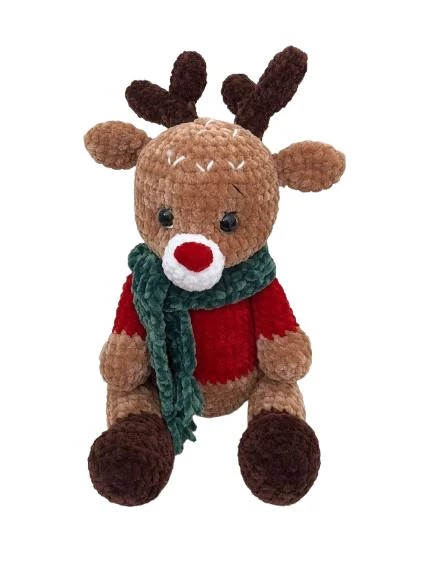Yılbaşı Geyiği Amigurumi Organik Oyuncak - 1