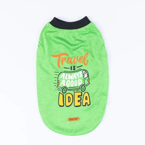 PawStar Yeşil Travel Büyük Irk T-Shirt - 4