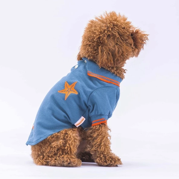 PawStar Mavi Marine Polo Yaka T-Shirt