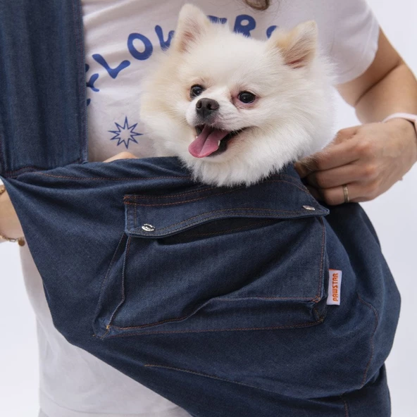 PawStar Mavi Denim CrossBody Çanta - 2