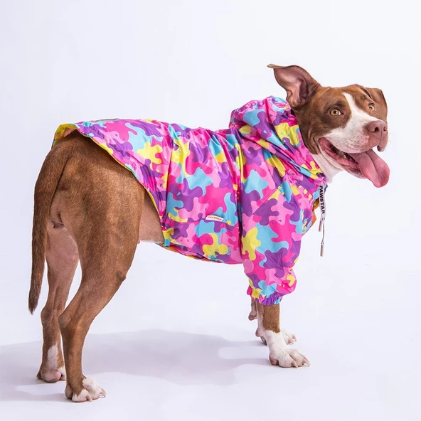 PawStar Rosea Camouflage Büyük Irk Yağmurluk - 1