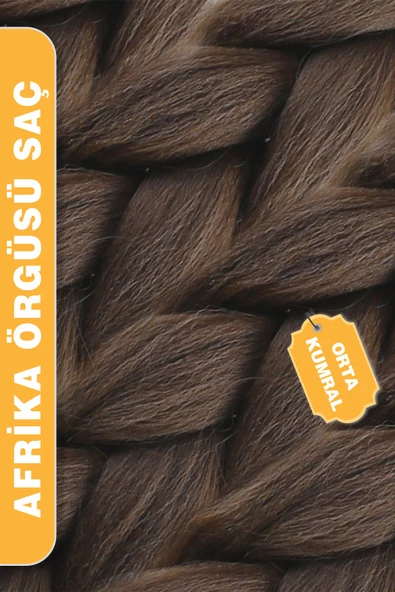 Afrika Zenci Örgüsü Rasta Ve Box Braid için Sentetik Saç - Orta Kumral - Resim 3