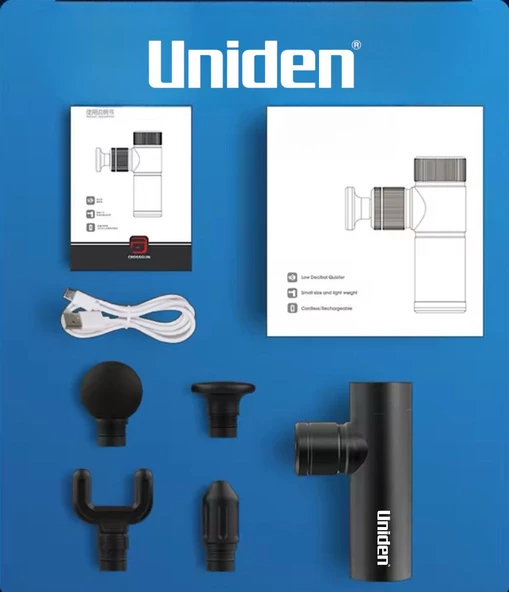 Uniden X90 48Watt 4 Başlıklı Mini Masaj Tabancası - 2