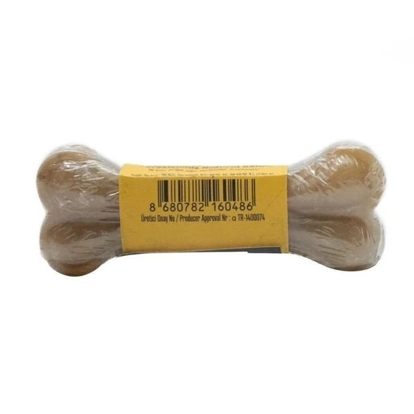 Delibon Vakumlu Pres Deri Naturel Köpek Ödül Kemiği 7 cm (1 Adet) - 2