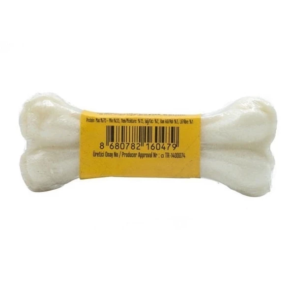 Delibon Vakumlu Pres Deri Beyaz Köpek Ödül Kemiği 7 cm (1 Adet) - 2