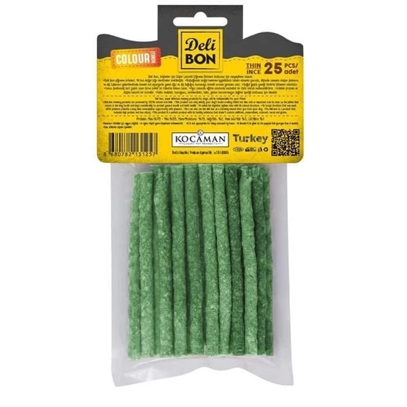 Delibon Süper Munchy Çubuk Spirulinalı Köpek Çiğneme Kemiği İnce 25 Adet - 3