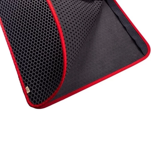 Cattie Altıgen Model Kum Toplayıcı Fonksiyonel Kedi Paspası Large Kırmızı 50x75 Cm - 4