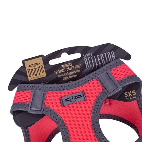 Doggie Havalı Dokuma Reflektör Küçük Irk Köpek Göğüs Tasması Xxxsmall Pembe 22-26 Cm - 3