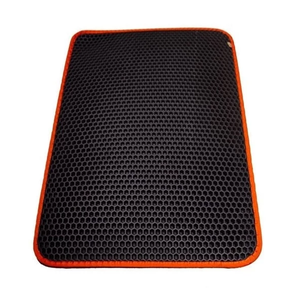 Cattie Altıgen Model Kum Toplayıcı Fonksiyonel Kedi Paspası Medium Turuncu 37x50 Cm - 2