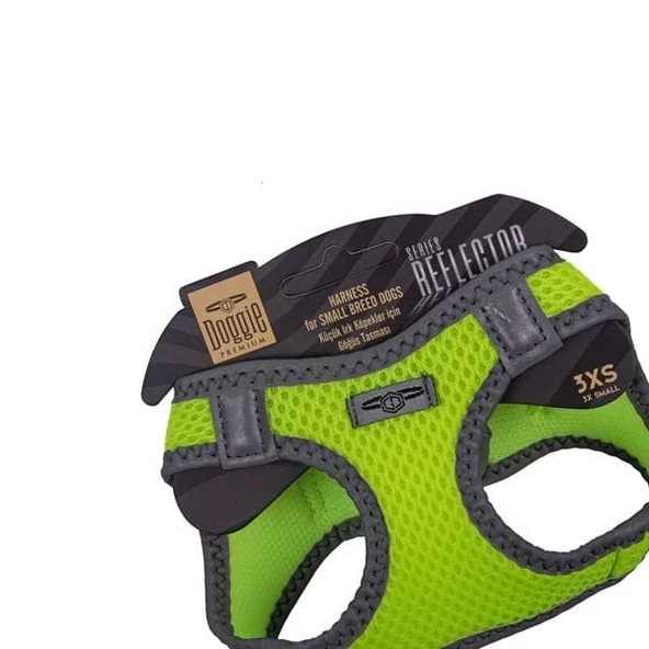 Doggie Havalı Dokuma Reflektör Küçük Irk Köpek Göğüs Tasması Xxxsmall Sarı 22-26 Cm - 3