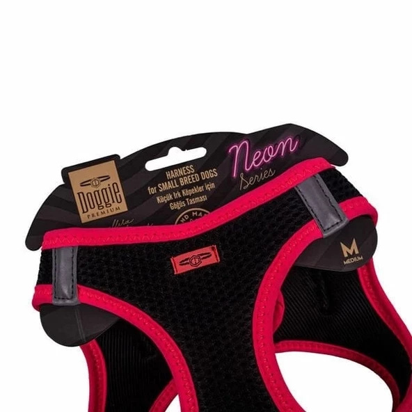 Doggie Havalı Dokuma Neon Küçük Irk Köpek Göğüs Tasması Medium Pembe 38-44 Cm - 4