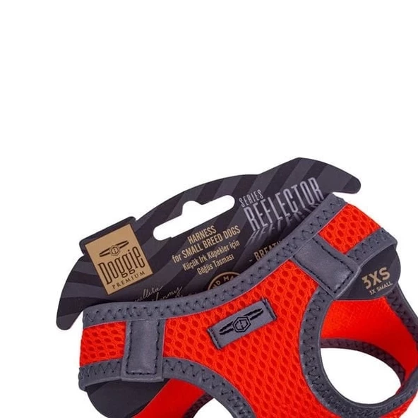 Doggie Havalı Dokuma Reflektör Küçük Irk Köpek Göğüs Tasması Xxxsmall Turuncu 22-26 Cm - 3