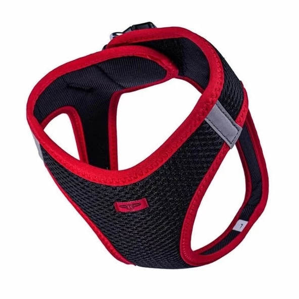 Doggie Havalı Dokuma Neon Küçük Irk Köpek Göğüs Tasması Large Kırmızı 42-48 Cm - 5