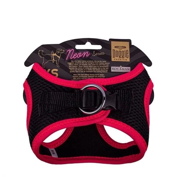 Doggie Havalı Dokuma Neon Küçük Irk Köpek Göğüs Tasması Xsmall Pembe 30-34 Cm - 2