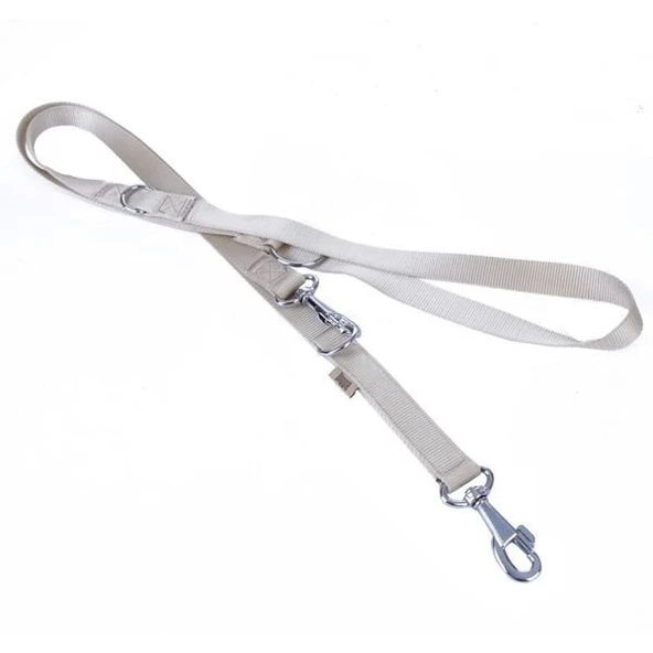 Doggie Klasik Dokuma Köpek Gezdirme Tasması Medium Haki 2.5x120-200 Cm - 2