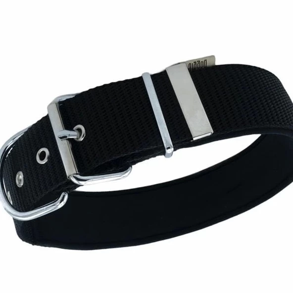 Doggie Konfor Dokuma Köpek Boyun Tasması Medium Siyah 5x65-65 Cm - 2