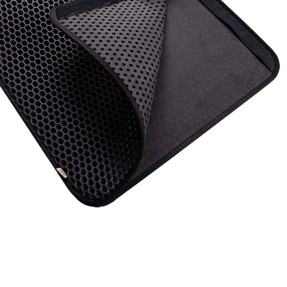 Cattie Altıgen Model Kum Toplayıcı Fonksiyonel Kedi Paspası Medium Siyah 37x50 Cm - 4