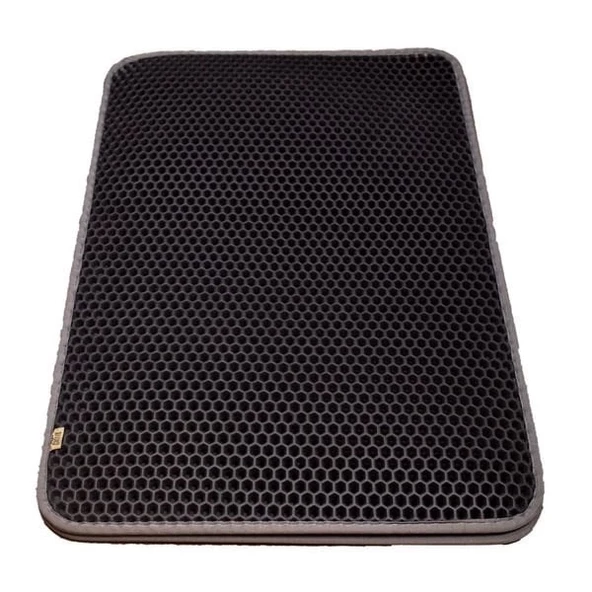 Cattie Altıgen Model Kum Toplayıcı Fonksiyonel Kedi Paspası Medium Gri 37x50 Cm - 2