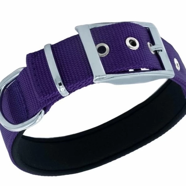 Doggie Elit Dokuma Köpek Boyun Tasması Medium Mor 3x42-50 Cm - 2
