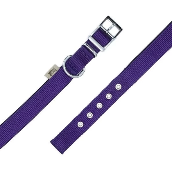 Doggie Elit Dokuma Köpek Boyun Tasması Medium Mor 3x42-50 Cm - 5