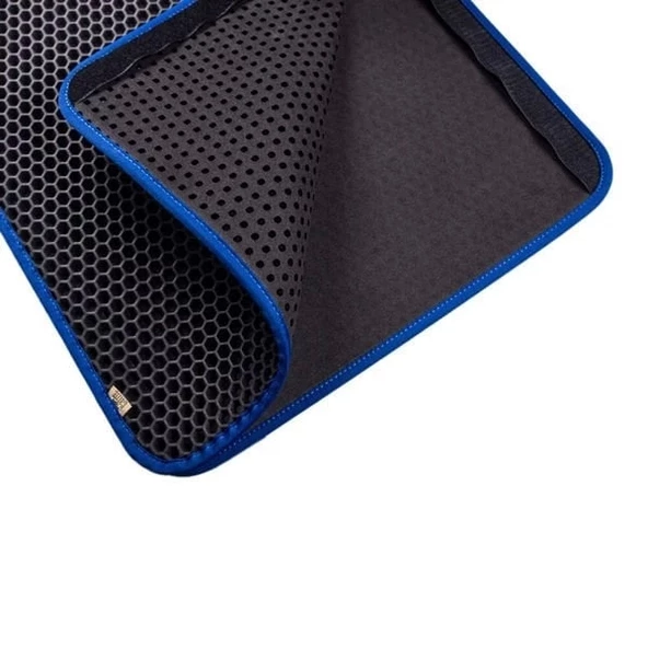 Cattie Altıgen Model Kum Toplayıcı Fonksiyonel Kedi Paspası Large Mavi 50x75 Cm - 5