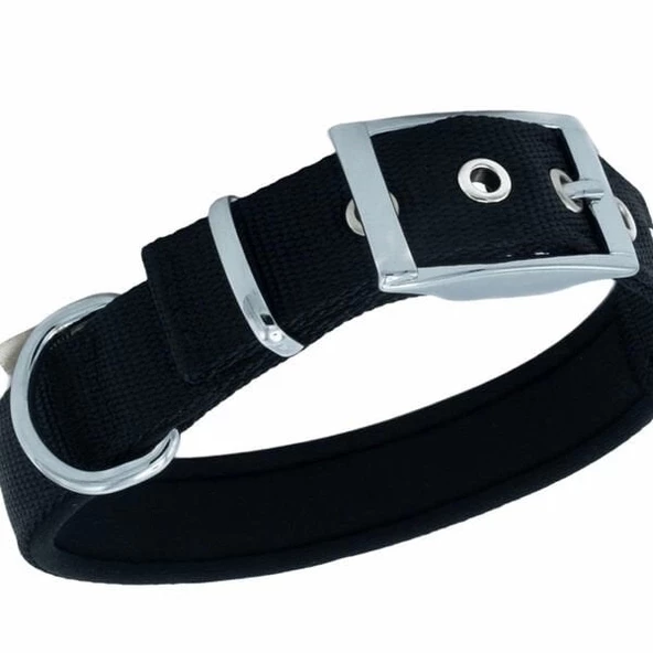 Doggie Elit Dokuma Köpek Boyun Tasması Medium Siyah 2.5x37-45 Cm - 2
