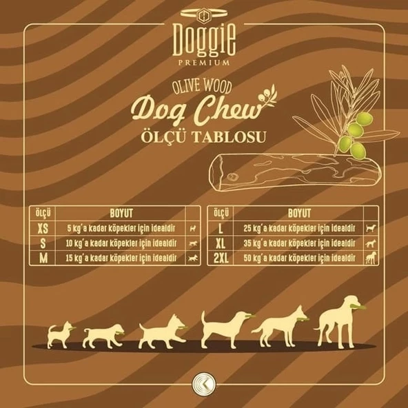 Doggie Doğal Zeytin Ağacı Köpek Çiğneme Oyuncağı Medium - 4