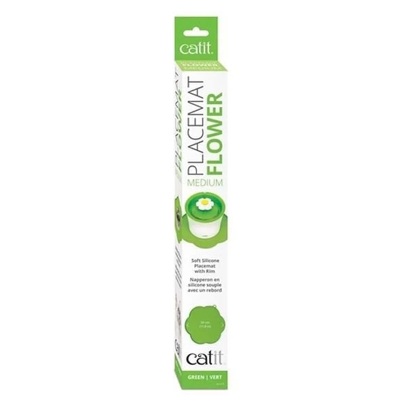 Catit Kedi Çiçek Şekilli Su Pınarı Altlığı Yeşil 30 Cm - 2