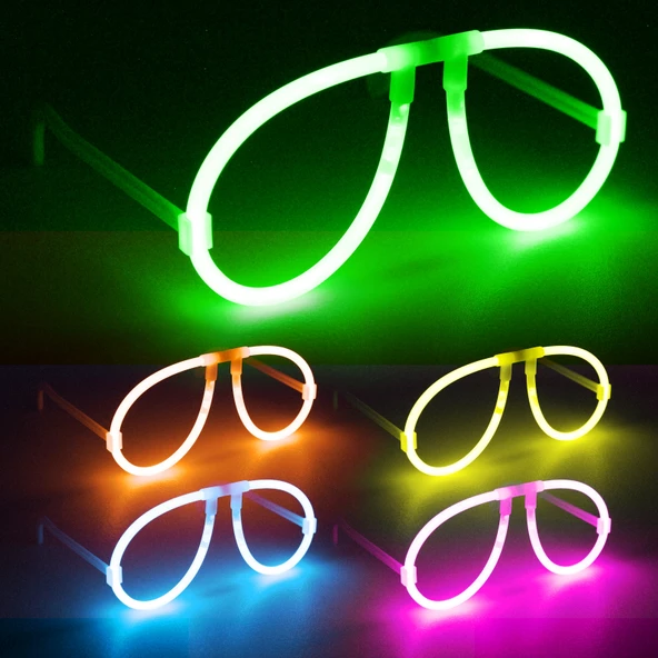 3 ADET VIP DELUXE KALİTE GLOW GÖZLÜK NEON GÖZLÜK IŞIKLI GÖZLÜK FOSFOR GÖZLÜK VIP GLOW STİCK GÖZLÜK - Resim 4