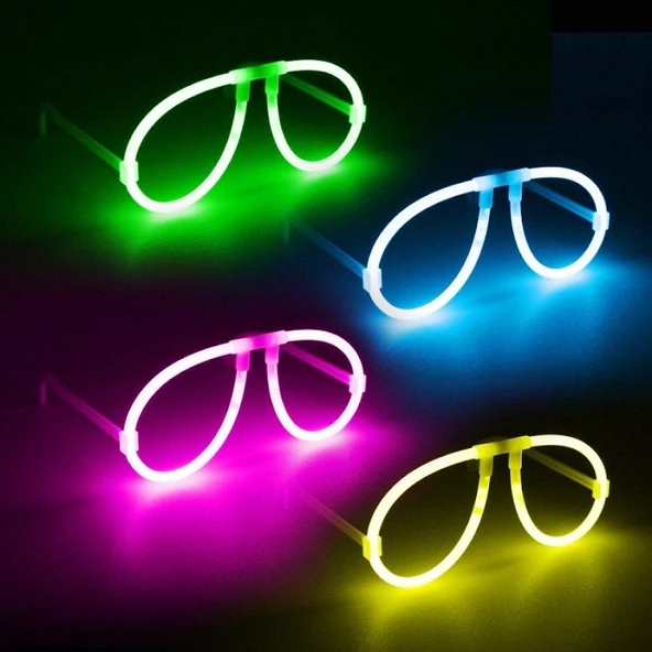 3 ADET VIP DELUXE KALİTE GLOW GÖZLÜK NEON GÖZLÜK IŞIKLI GÖZLÜK FOSFOR GÖZLÜK VIP GLOW STİCK GÖZLÜK - Resim 3