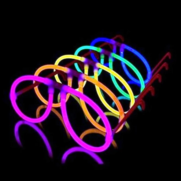 3 ADET VIP DELUXE KALİTE GLOW GÖZLÜK NEON GÖZLÜK IŞIKLI GÖZLÜK FOSFOR GÖZLÜK VIP GLOW STİCK GÖZLÜK - Resim 2