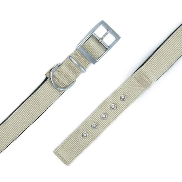 Doggie Elit Dokuma Köpek Boyun Tasması Medium Haki 2.5x37-45 Cm - 4