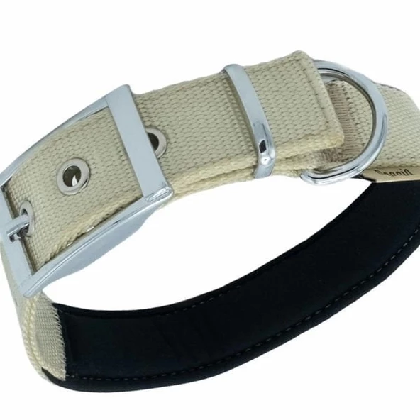 Doggie Elit Dokuma Köpek Boyun Tasması Medium Haki 2.5x37-45 Cm - 3